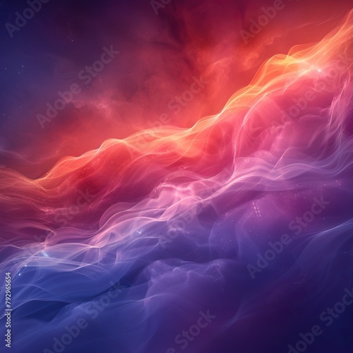 A beautiful abstract painting with vibrant red, orange, blue, and purple colors.