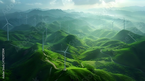 Renewable Energy Landscapes: Wind Turbines in Scenic Beauty
