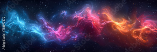 Colorful fire, smoke and ice abstract background banner with space for copy in the style of abstract background. Created with Ai