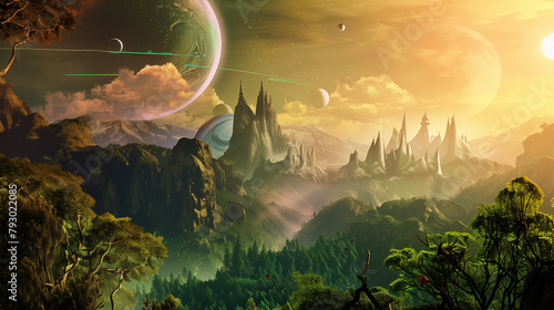 Mesmerizing fantasy and sci-fi settings mesmerize with alien planets, futuristic cities, enchanted forests, and celestial marvels, offering escape from reality