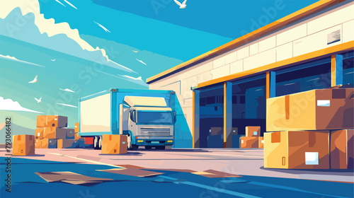 Transportation delivery service box warehouse isola