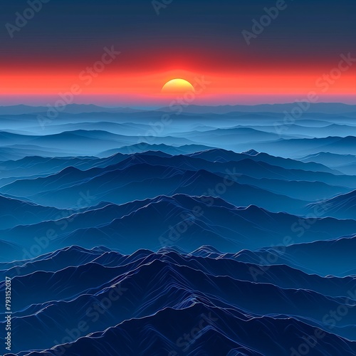 Blue Ridge Mountains at sunset