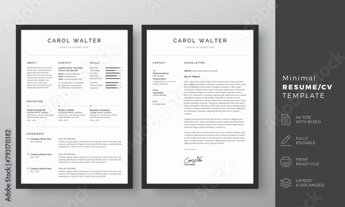 Minimalist resume cv template