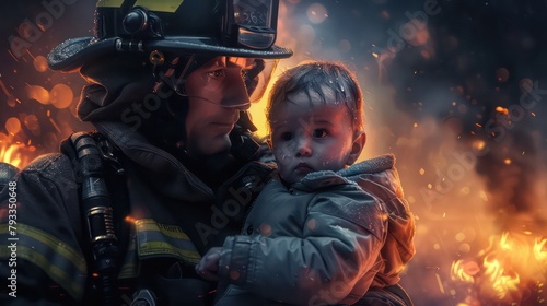 Firefighters saves a child