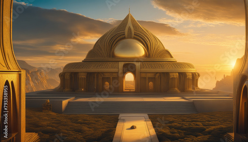 Epischer science-fiction Tempel