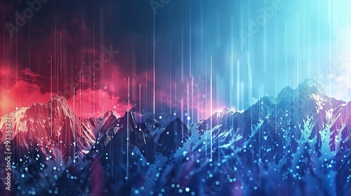 abstract IT security conference in Alaska banner background