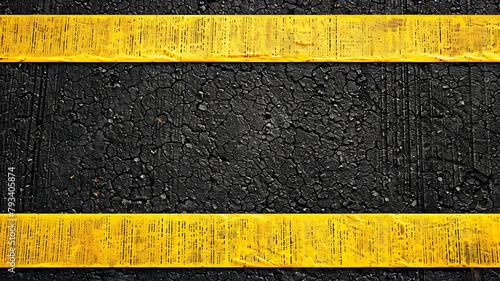 black background with yellow lines