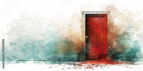 Rejection: The Closed Door and Turned Back - Visualize a closed door with someone's back turned, illustrating the feeling of rejection