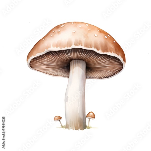 Mushroom. Watercolor illustration. Isolated on white background