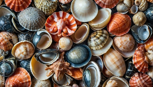 sea shellfish,seashells on the sand,world ocean day,