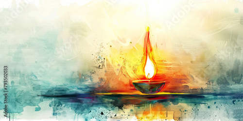 The Sacred Flame and Eternal Light - Imagine a sacred flame burning brightly, symbolizing the eternal light of hope and faith that can illuminate even the darkest moments
