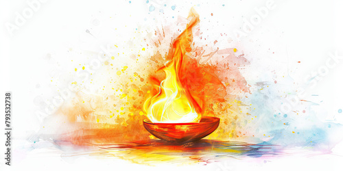 Eternal Flame: The Eternal Flame and Sacred Fire - Visualize an eternal flame burning brightly, symbolizing the eternal presence and influence of a deceased leader.