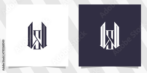 letter ws sw logo design