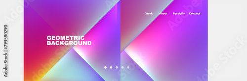 it looks like a geometric background with a rainbow of colors . High quality
