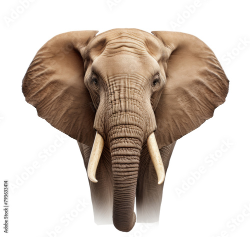 elephant isolated on white or transparent background,transparency 