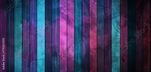 Teal-lined indigo and purple stripes in a dynamic twilight ink texture.