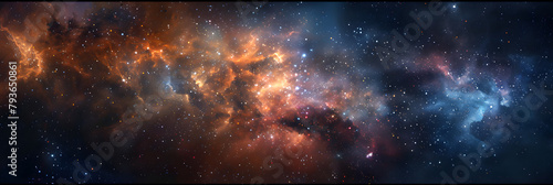 Nebula deep space glowing mysterious background