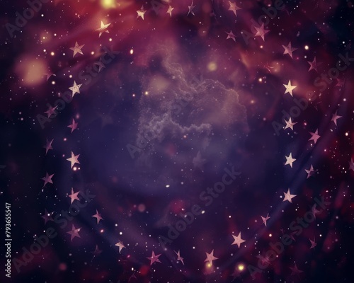 A beautiful space nebula with glowing stars.