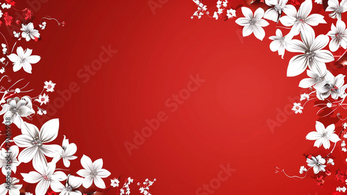 red flowers with white flowers