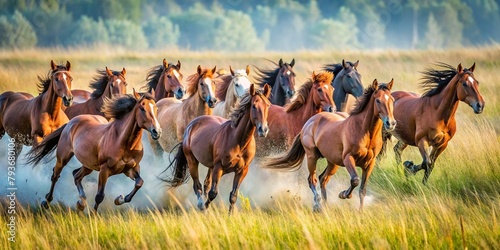 herd-of-horses-running-on-tall-grasses