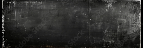  dark blackboard with a thin white border around the edges. The background is plain and blank, suitable for writing or drawing ,black Distressed Grunge wall background