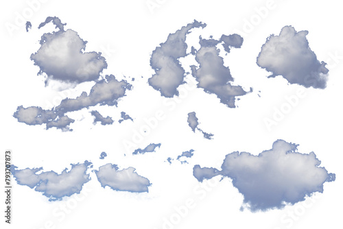 real clouds on transparent background PNG format