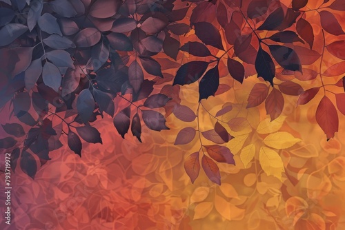 Gradient autumn foliage for a seasonal and colorful theme