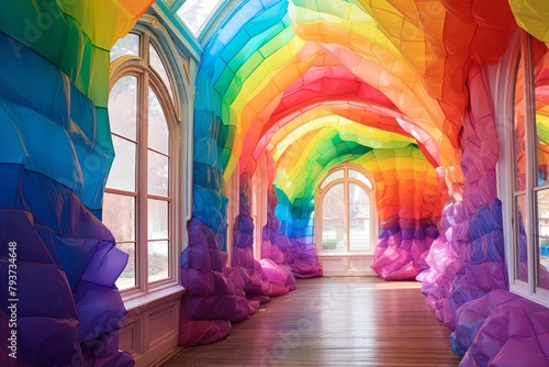 Vivid Spectrum: Polychromatic Rainbow Art Installations & Colorful Art Events
