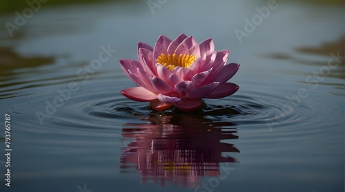pink water lilly, ai generated