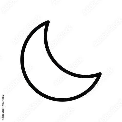 Half Moon vector icon