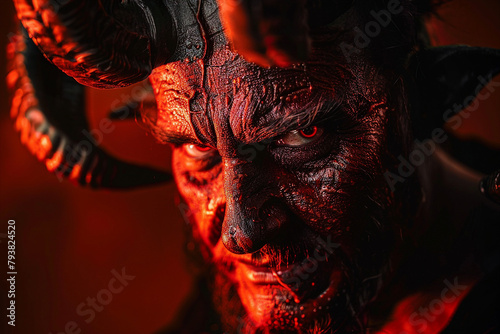 AI generated portrait of evil supernatural being satans from hell