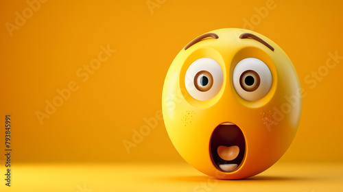 Surprised Emoticon A surprised emoticon with wide eyes and an open mouth indicating astonishment shock or disbelief at something unexpected.