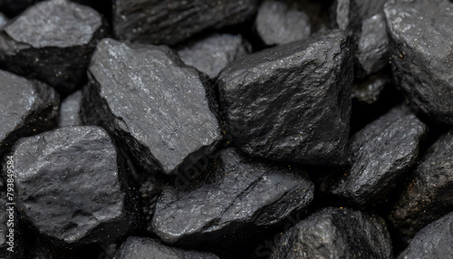 Stack of Black Rocks Side by Side. Generative AI