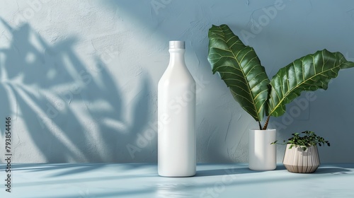 beverage cooler with blank bottle mockups for refreshing drinks