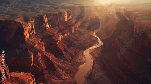 A brown canyon landscape