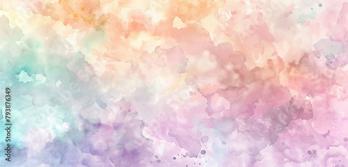 A broad, soft-focus background of faded watercolor washes in pastel hues, blending seamlessly into one another, creating a delicate and ethereal canvas that whispers of spring. 32k, 