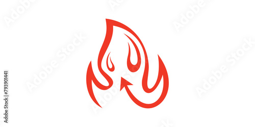 creative fire and arrow logo design, travel, logo design template, symbol, icon, vector, creative idea.