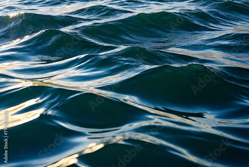 Wave pattern surface fresh or sea reservoir. Wallpaper background of lapping river waves on water surface sea or ocean waves. Backgrounds nature wallpapers concept. Photo ripples lake. Copy space