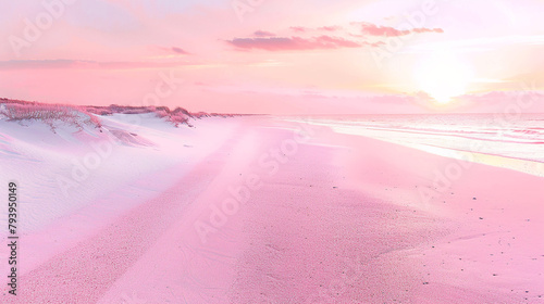 A panoramic view of a dreamy, pastel pink sky at dusk, , offering a serene and fancy backdrop inspired by naturea??s own palette. 32k, full ultra hd, high resolution