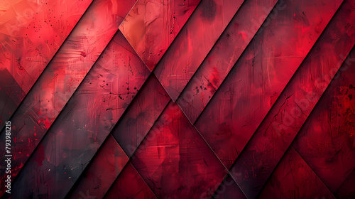 Craft an image of crimson geometry with an abstract background adorned by striking red geometric stripes 4k wallpaper
