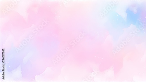 水色とピンクの水彩グラデーション_6