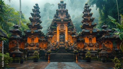 temple on tropical island Bali Indonesia.