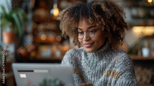 The young couple uses their credit card to make online purchases on an internet website at home. The number on the credit card is a mockup. No personal information is displayed on the credit card.