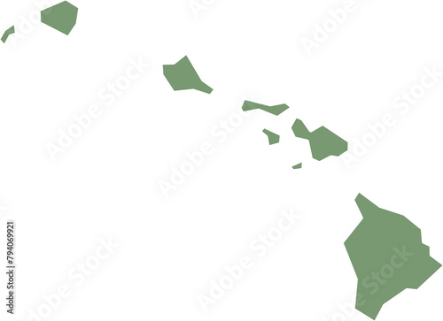 outline drawing of hawaii state map.