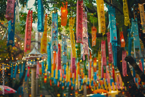 Tanabata (Star Festival). The image of the Star Festival. The design of the festival.