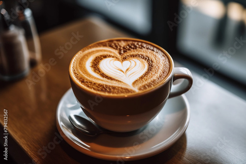 Tasse de café formant un cœur