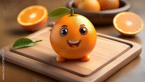 Personagem laranja 3d