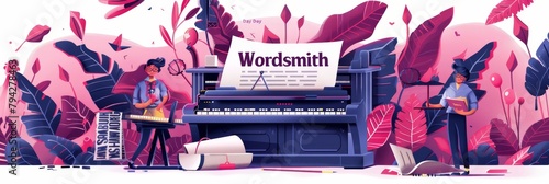 illustration with text to commemorate Wordsmith Day
