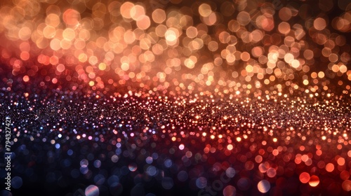  An image featuring a vibrant, multi-colored backdrop filled with numerous tiny specks of light scattering in its center