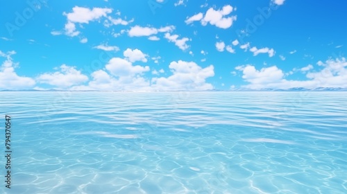 summer product backdrop, blue sea background Summer, the hottest season.